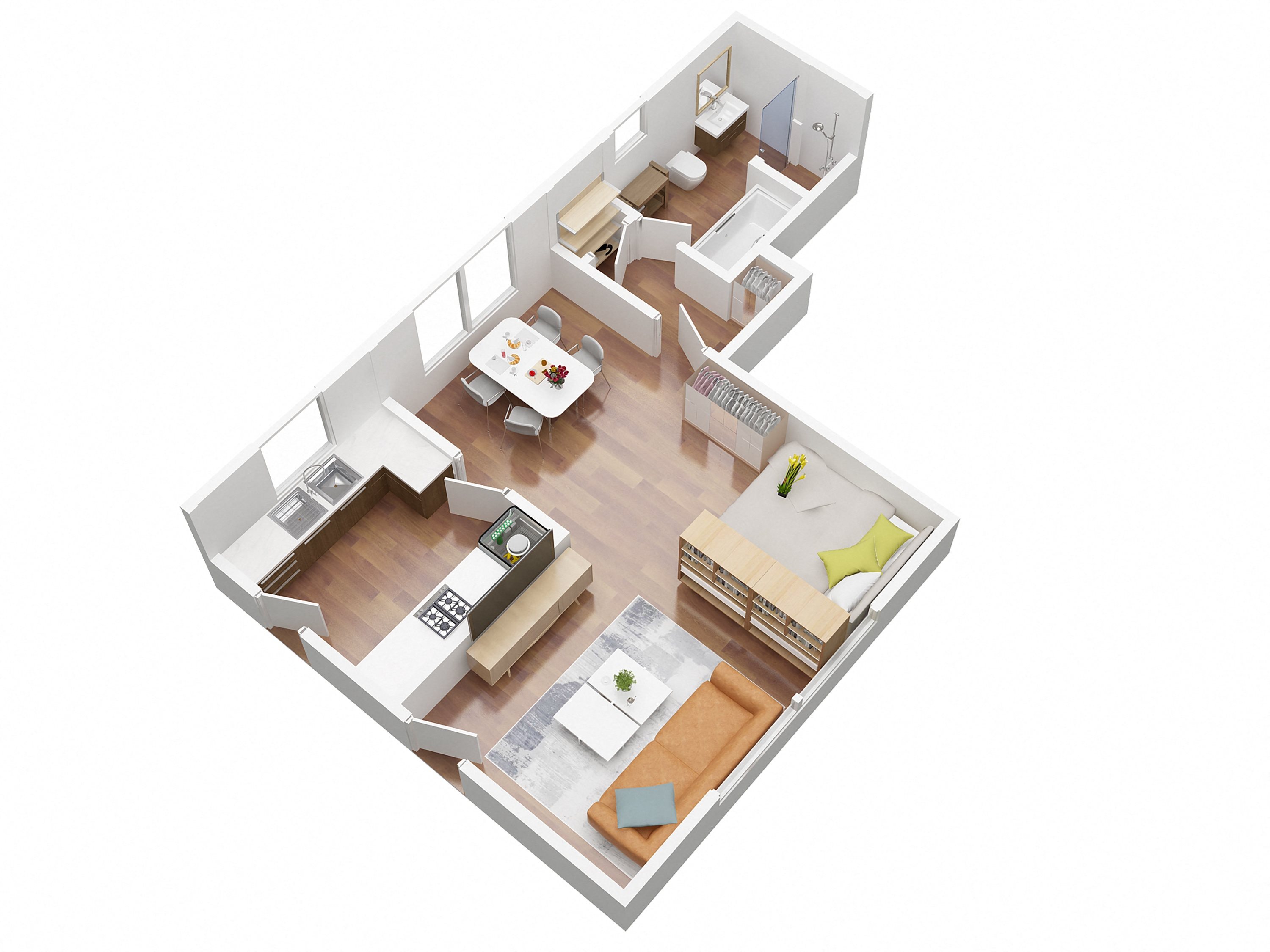 studio bedroom floor plan